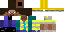 Minecraft skin texture, 64x32 legacy pixels