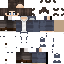 Gray Minecraft skin texture, 64x64 pixels