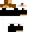 Black Minecraft skin texture, 64x64 pixels