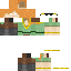 Green Minecraft skin texture, 64x64 pixels