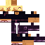 Black pink Minecraft skin texture, 64x64 pixels