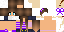 Minecraft skin texture, 64x32 legacy pixels