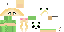 Minecraft skin texture, 64x32 legacy pixels
