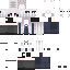 White Minecraft skin texture, 64x64 pixels