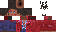 Minecraft skin texture, 64x32 legacy pixels