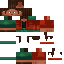 Red Minecraft skin texture, 64x64 pixels