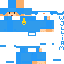 Blue Minecraft skin texture, 64x64 pixels