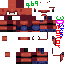 Red Minecraft skin texture, 64x64 pixels