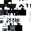 Black Minecraft skin texture, 64x64 pixels