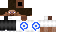 White Minecraft skin texture, 64x32 legacy pixels