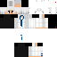 White Minecraft skin texture, 64x64 pixels