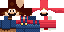 Minecraft skin texture, 64x32 legacy pixels