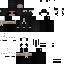 Black Minecraft skin texture, 64x64 pixels