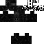 Black Minecraft skin texture, 64x64 pixels