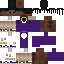 Purple Minecraft skin texture, 64x64 pixels