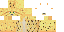 Yellow orange Minecraft skin texture, 64x32 legacy pixels