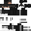 Black Minecraft skin texture, 64x64 pixels