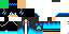 Minecraft skin texture, 64x32 legacy pixels