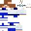Blue white Minecraft skin texture, 64x64 pixels