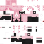 Red pink Minecraft skin texture, 64x64 pixels