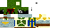 Yellow blue Minecraft skin texture, 64x32 legacy pixels