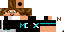 Minecraft skin texture, 64x32 legacy pixels