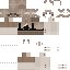Gray orange Minecraft skin texture, 64x64 pixels