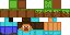 Minecraft skin texture, 64x32 legacy pixels
