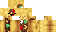 Minecraft skin texture, 64x32 legacy pixels