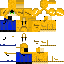 Yellow brown Minecraft skin texture, 64x64 pixels