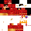 Red Minecraft skin texture, 64x64 pixels