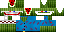 Minecraft skin texture, 64x32 legacy pixels