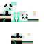 White green Minecraft skin texture, 64x64 pixels