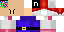 Minecraft skin texture, 64x32 legacy pixels