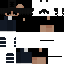 Black Minecraft skin texture, 64x64 pixels