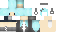 Minecraft skin texture, 64x32 legacy pixels