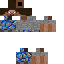 Gray Minecraft skin texture, 64x64 pixels