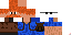 Minecraft skin texture, 64x32 legacy pixels