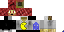 Minecraft skin texture, 64x32 legacy pixels