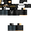 Black Minecraft skin texture, 64x64 pixels
