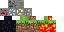 Minecraft skin texture, 64x32 legacy pixels