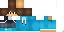 Minecraft skin texture, 64x32 legacy pixels