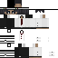 White Minecraft skin texture, 64x64 pixels