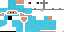 Minecraft skin texture, 64x32 legacy pixels