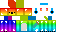 Minecraft skin texture, 64x32 legacy pixels