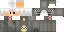 Minecraft skin texture, 64x32 legacy pixels