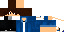 Minecraft skin texture, 64x32 legacy pixels