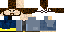 Minecraft skin texture, 64x32 legacy pixels