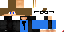 Minecraft skin texture, 64x32 legacy pixels