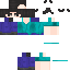 Blue Minecraft skin texture, 64x64 pixels